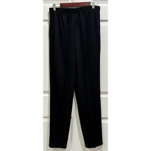 Dylani Knitwear Pants Size XL Black Pleated High Waist Wide Leg Pull On